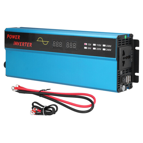 Ελαφρύς μετατροπέας καθαρού ημιτόνου DC12V σε AC110V Αθόρυβη ψύξη Προστασία από