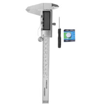 Calibrador digital Vernier de acero inoxidable, herramienta de medición de alta calidad resistente al desgaste de 6 pulgadas (150 mm) con pantalla