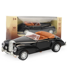 Sammlermodellauto für Autoliebhaber, Vintage-Klassiker-Modellauto aus Metallguss mit Rückziehmechanismus, zu öffnenden Türen und authentischem