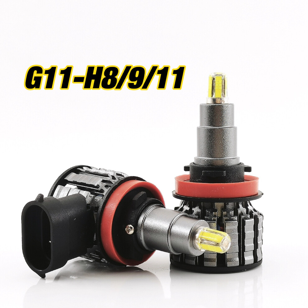 Led Fog Bulb, H8/H9/H11 High Brightness Cob Chip Car Head With Ip68 Waterproof, Universal Plug And Play For Low Beam High Beam Light/White 9358999991702