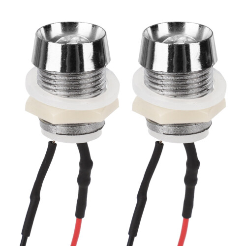 Προ-καλωδιωμένη ενδεικτική λυχνία LED 10mm 24V με μεταλλική βάση που δείχνει 2