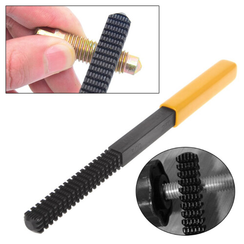 Thread Restoring Tool External Thread Repair, Detachable Handle Thread File Carbon Steel Fast Cutting Speed Metric Hardware Thread Correction Multi 2