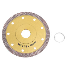 Superdünnes Diamant-Keramik-Sägeblatt mit Turbo-Randdesign für schnelles, reibungsloses Nass- und Trockenschneiden.