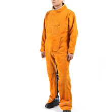 Workshop Work Protection Apron Flame Resistant Cowhide Jacket Splash Proof Heavy Duty Apron For Blacksmithing And Industrial Applications