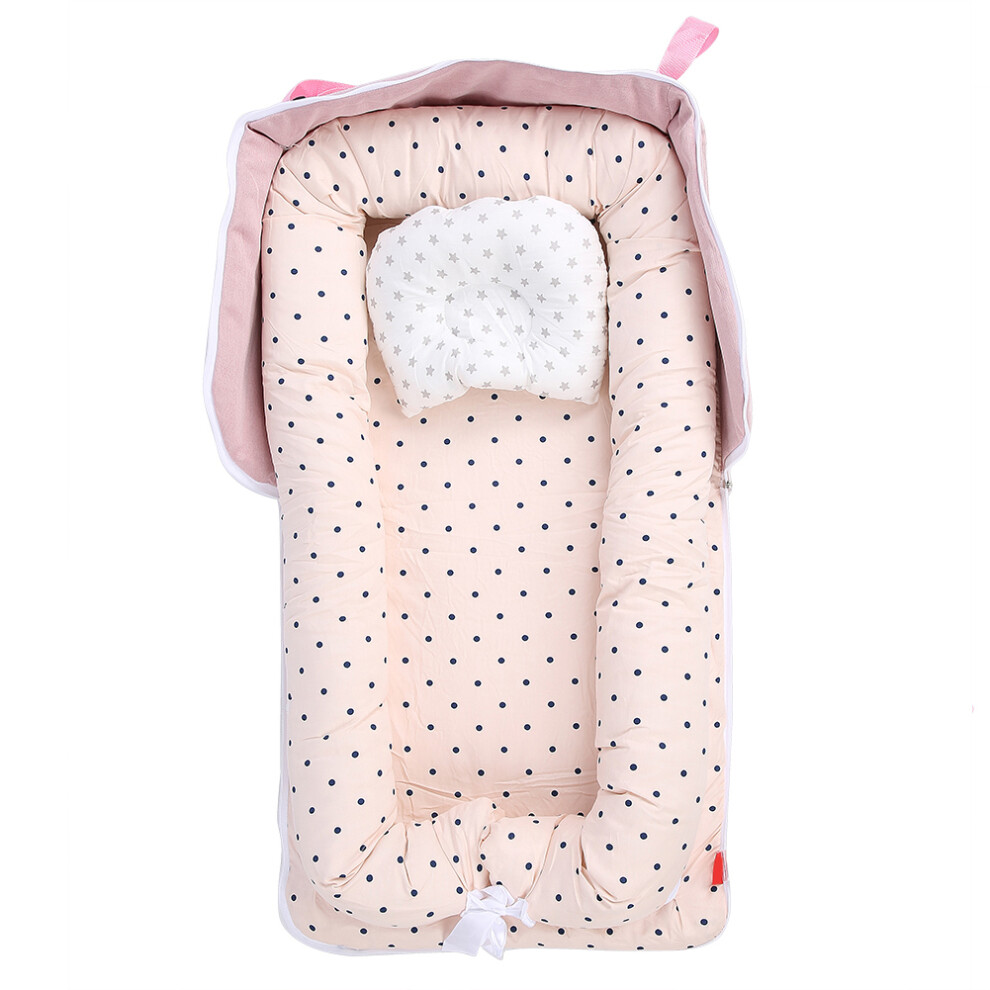 Infant Lounger for Newborns, Breathable & Portable Infant Lounger with Adjustable Cotton Soft Baby Floor Seat, Removable Washable Cover, Lightweight