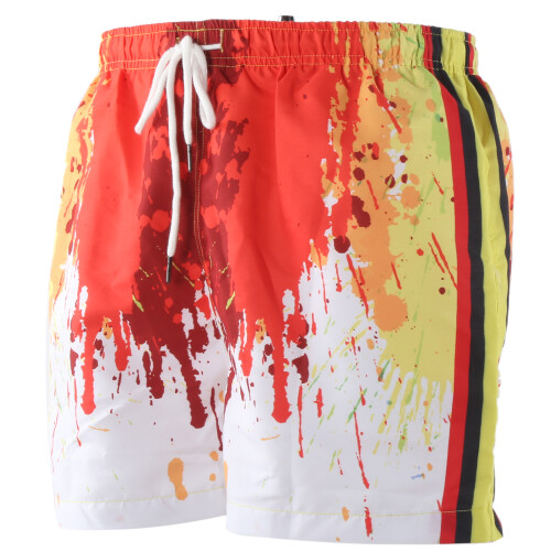 Men's Swim Trunks with Novel Patterns, Quick Drying Lightweight Bathing Suit with Mesh Lining and Adjustable Drawstring, UPF 50+ Sun Protection 1