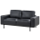 Beliani Sofa 2 Seater SOVIK Faux Leather Black 10