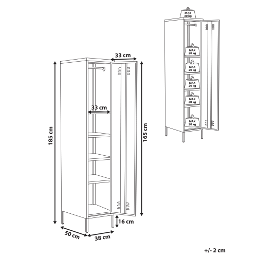 Beliani Storage Unit FROME Metal Mint Green 2