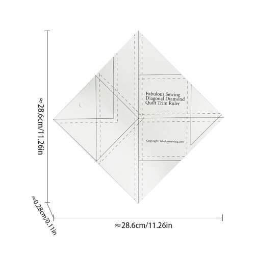 Patchwork Quilting Ruler Acrylic Fabric Cutting Tool for Sewing and Craft Enthusiasts 2