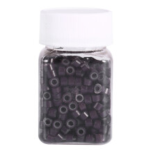 Micro-anneaux doublés de silicone pour extensions de cheveux, anneaux légers en aluminium avec doublure en silicone antidérapante pour un maintien