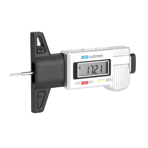 Car Tyre Thread Depth Gauge 0~25.4mm Alloy White 2