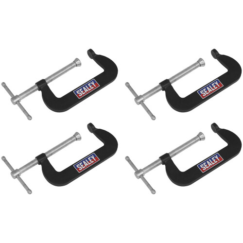 Sealey Sealey GCC02 Junior C-Clamp Set 76mm x 35mm 4pc