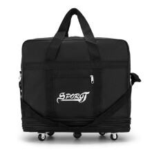 Soft Luggage with Wheels Large Capacity Expandable Foldable Suitcase for Travel Men Women (L)