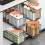 Pull Out Storage Rack for Pantry Organization, Sliding Kitchen Shelf Under Sink Cabinet Organizer 4