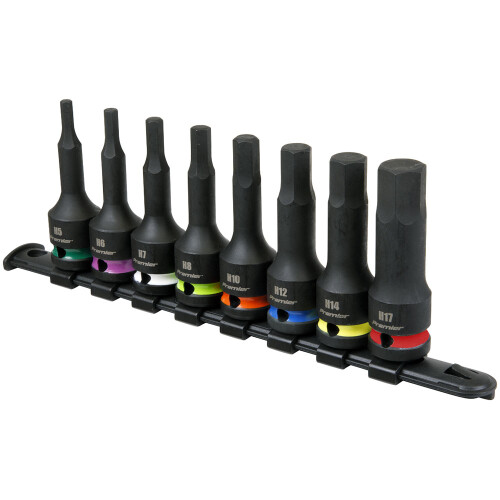 Sealey Sealey AK56001 Premier Hex Impact Socket Bit Set 1/2"Sq Drive 8pc 2