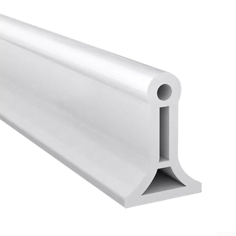 Foldable Water Splash Barrier Rubber Strip For Shower Kitchen Sink Toilet, 1M White 9044945653328
