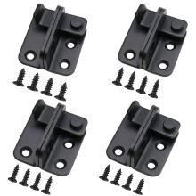 4 Packs Stainless Steel Door Lock Latch Heavy Duty Padlockable Bolt for Home Security Black