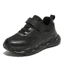 Girls Running Shoes Breathable Mesh LaceUp Trainers for Sports and Daily Wear 3 UK Black