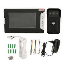Chytrý videotelefon, interkom, dotykový monitor s vodotěsnou kamerou s nočním viděním, Full HD zvonek, drátové připojení, stabilita, jasná
