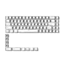 Comic Keycaps EVA01 BOW- Profile PBT Dye-Sub 78 Keys for Mechanical Gaming Keyboard 61/61/63/64/68 Layouts A