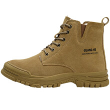 Steel Toe Work Boots NonSlip Lightweight Hiking Shoes with Brown Fur Lining for Men UK 5 / Women UK 5.5