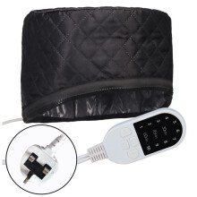 Bonnet Thermique Électrique Portable, 10 Niveaux de Chaleur, 3 Minuteries, pour Soins Capillaires en Salon, Prise Britannique