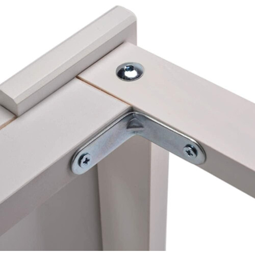 Wooden Step Stool 2 Step Solid Wood with Handle NonSlip Legs for Home Indoor Use White 2