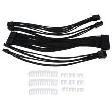 Cable de Extensión de Alimentación de Computadora PSU ATX Cable de Extensión de 24 Pines Cable de 8 Pines 6+2 Pines Extensión de Placa Base de 24