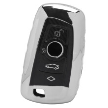 Custodia in TPU per chiave BMW, scatola portachiavi in TPU morbido con texture in fibra di carbonio, resistente ai graffi e durevole, per modelli BMW