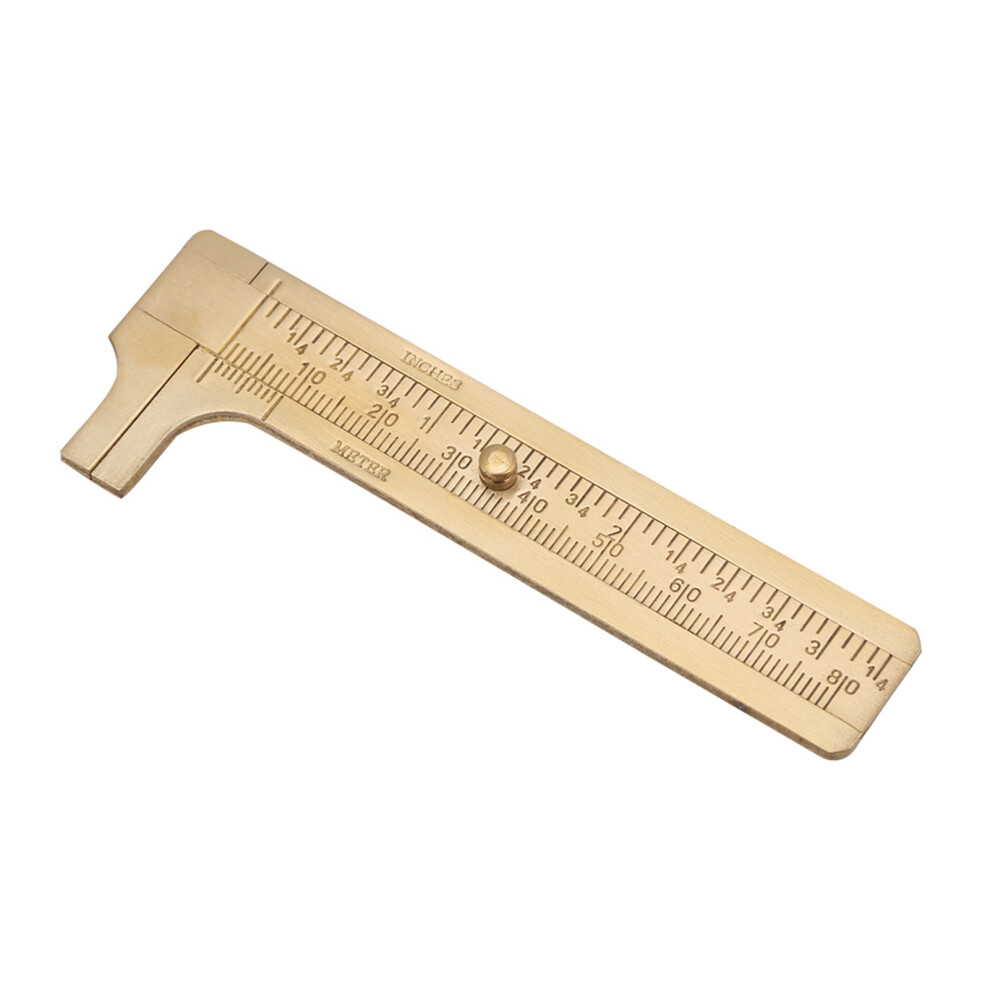 Precision Measuring Instrument Brass Vernier Caliper Lightweight And Portable Dual Scale Design For Gemstones Jewelry Components With Non Magnetic 9358999010748