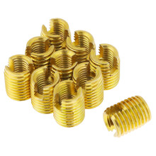 Porcas de inserção roscada para reparos em metal, inserção roscada autoperfurante com design ranhurado para restauração eficiente de roscas,