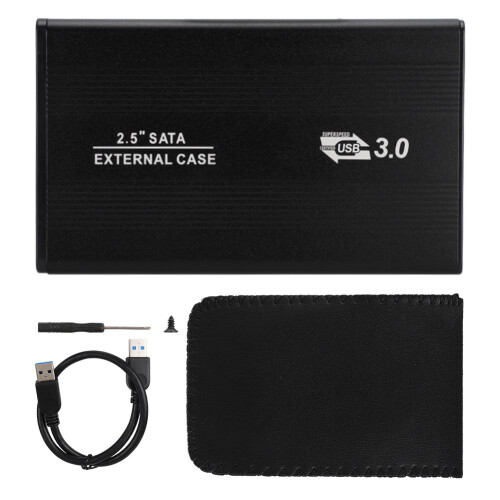Adaptador conversor SSD externo, gabinete para disco rígido externo USB 3.0 com protocolo UASP, compatível com HDD/SSD SATA de 2,5 polegadas,
