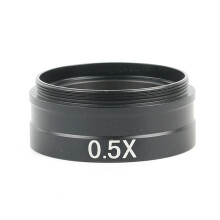 Professional Monocular Microscope Auxiliary Objective Barlow Lens 0.5X Install Thread 42mm for 10A 120X 180X 300X