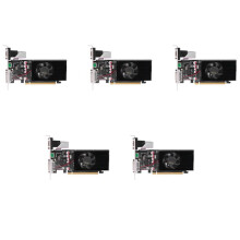 5X GT210 1GB Grafikkort 64-Bitars Grafikkort för GPU PC-Spel DVI-I -Kompatibelt VGA Begagnat Dual-Screen Grafikkort
