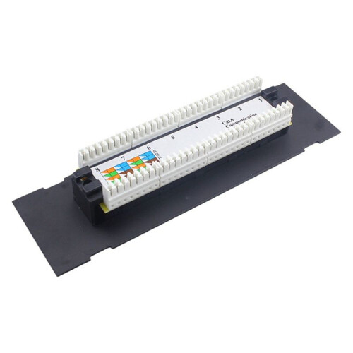 5X 8 Port Patch Panel for Cat. 6 Versatile Data Center Plastic Wall Mount for Computer Home 2