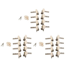 Maskiner Tuners Pegs Tuning Key med Vit Pearl Knoppar 12L+12R för Mandolin