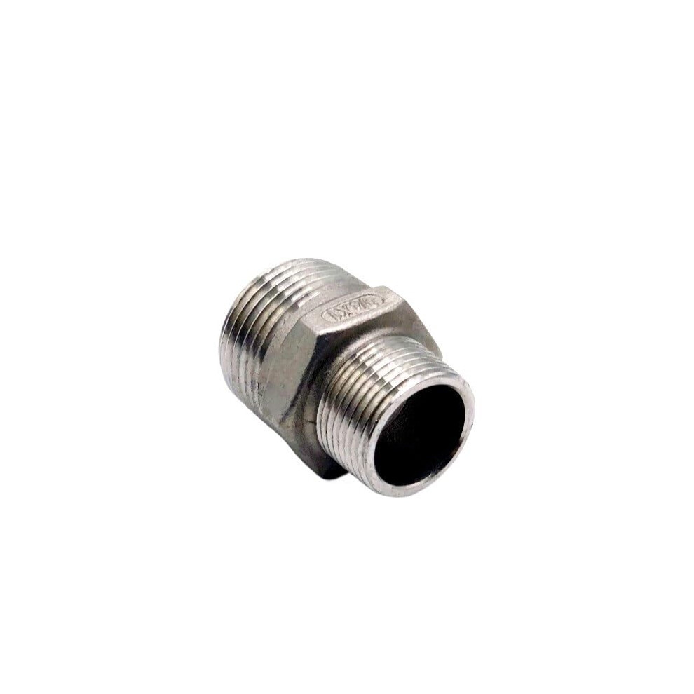 304 Stainless Steel Bsp Male To Male Hex Nipple Pipe Fitting Coupler Leakproof Dn25dn8 9365369753648