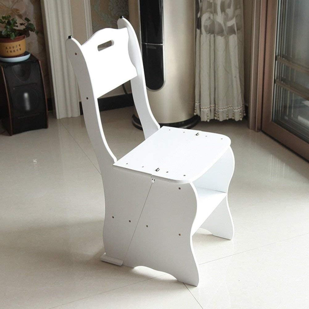 Wooden Folding Step Stool Ladder For Indoor Use, Compact Climbing Seat For Kitchen Or Bar (Color A/B) 9365369753839