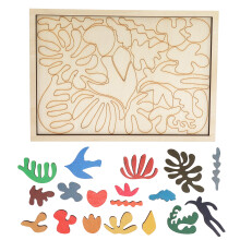 Dřevěné vyřezávací figurky s dinosaury, nedokončené dřevěné vyřezávací figurky pro děti, 3D puzzle s roztomilými vzory dinosaurů,