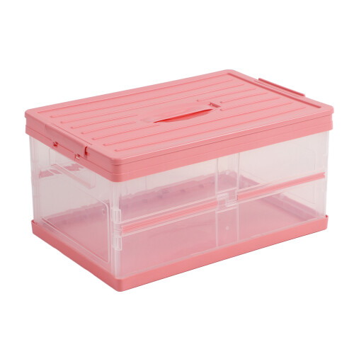 Storage Box With Handle, Stackable Tiers Portable Storage Container With Locking Lid and Transparent Design, Durable Material Moisture-proof 2
