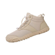Men's Waterproof Winter Hiking Shoes with NonSlip Grip, Warm Insulated Outdoor Boots Beige 10.5 UK