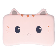 Mousepad ergonômico com apoio para o pulso e design fofo de gato, antiderrapante, estável e portátil, ideal para trabalho ou jogos.