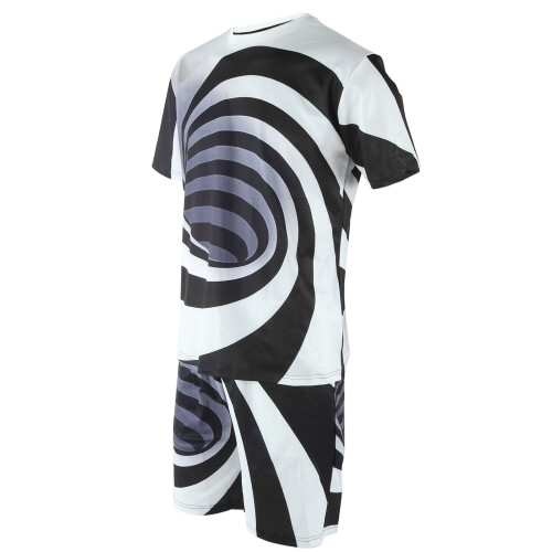 Unisex T-shirt με τρισδιάστατη εκτύπωση, μοντέρνο μπλουζάκι με γραφικά και στρογγυλή 2