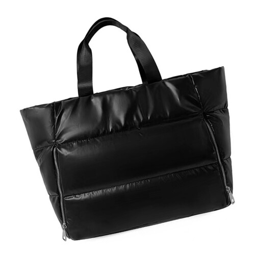 Τσάντα Tote Puffer με καπιτονέ φουσκωτό πορτοφόλι Ελαφριά τσάντα χειρός από πούπουλα 2