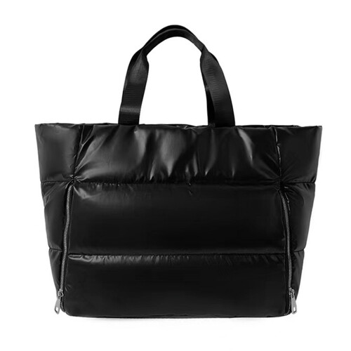 Τσάντα Tote Puffer με καπιτονέ φουσκωτό πορτοφόλι Ελαφριά τσάντα χειρός από πούπουλα