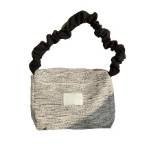 Canvas Hobo Bag, lätt axelväska med rynkad design, vikbar modeväska, multifunktionell bärväska för vardagsbruk, arbete, resor,