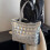 Γυναικεία τσάντα Puffer Tote, καπιτονέ πορτοφόλι με ρομβοειδές καρό σχέδιο, ελαφριά 8
