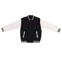 Giacca da baseball, giacca stile letterman alla moda, morbida e spessa, stile vintage, chiusura con cerniera, tasche, lavabile in lavatrice, adatta a