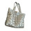 Γυναικεία τσάντα Puffer Tote, καπιτονέ πορτοφόλι με ρομβοειδές καρό σχέδιο, ελαφριά 2