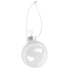 Clear DIY Baubles Shatterproof Seamless Plastic XMAS Home Tree Decor Gift - 60Mm QTY:4